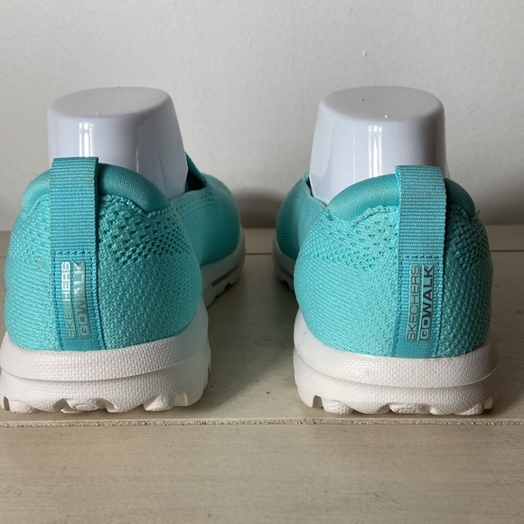 Skechers GoWalk Classic Washable Knit Slip On Shoes Aqua 8.5 - Picture 3 of 14